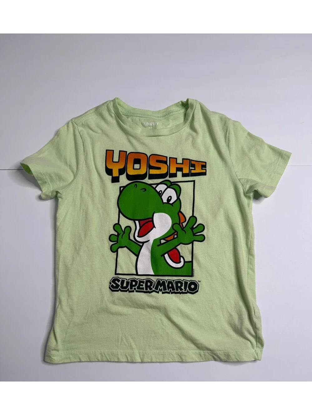 Old Navy Boys Yoshi Super Mario Graphic T-Shirt Light Green Size 5T